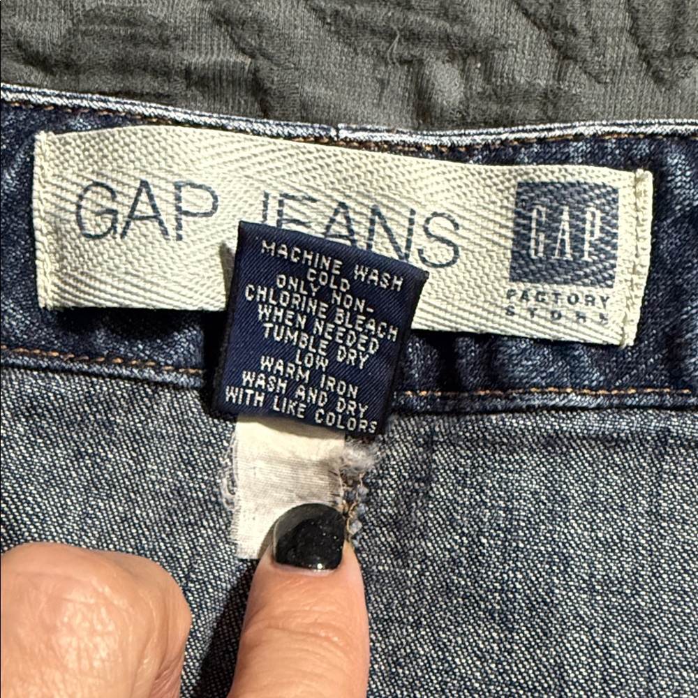 GAP JEANS junior women’s size 1 denim long skirt 4 button front with pockets - Picture 9 of 11